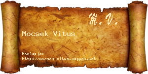 Mocsek Vitus névjegykártya